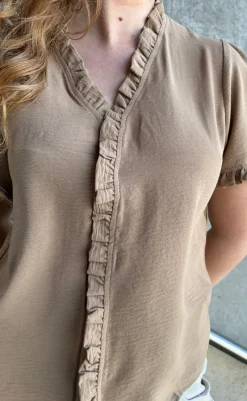 Online Top - Catja - Camel T-shirts & Toppe