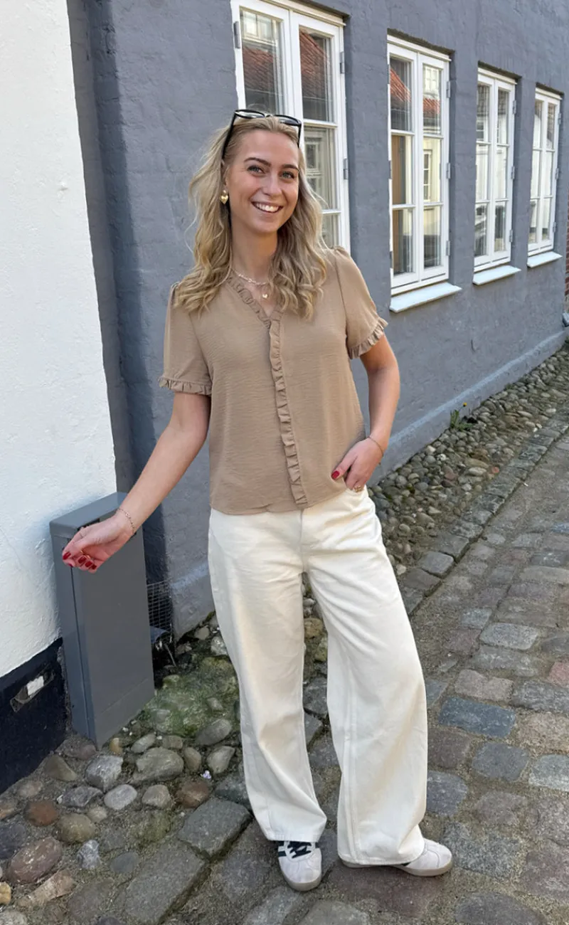 Online Top - Catja - Camel T-shirts & Toppe