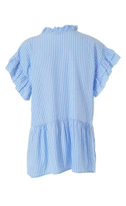 New Top - Freya - Blue Striped T-shirts & Toppe
