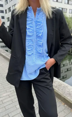 New Top - Freya - Blue Striped T-shirts & Toppe