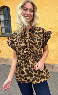 Hot Top - Freya - Leopard T-shirts & Toppe