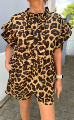 Hot Top - Freya - Leopard T-shirts & Toppe