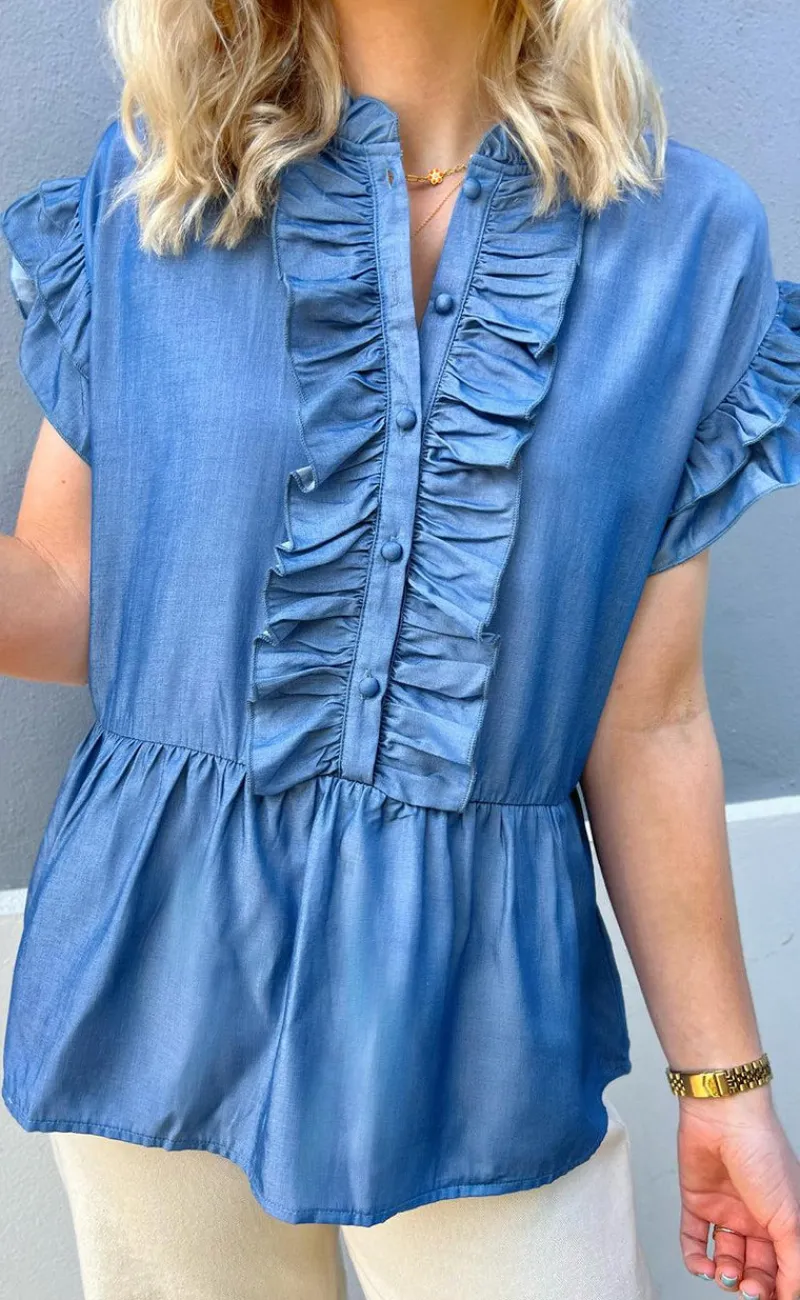 Clearance Top - Freya - Denim Blue T-shirts & Toppe