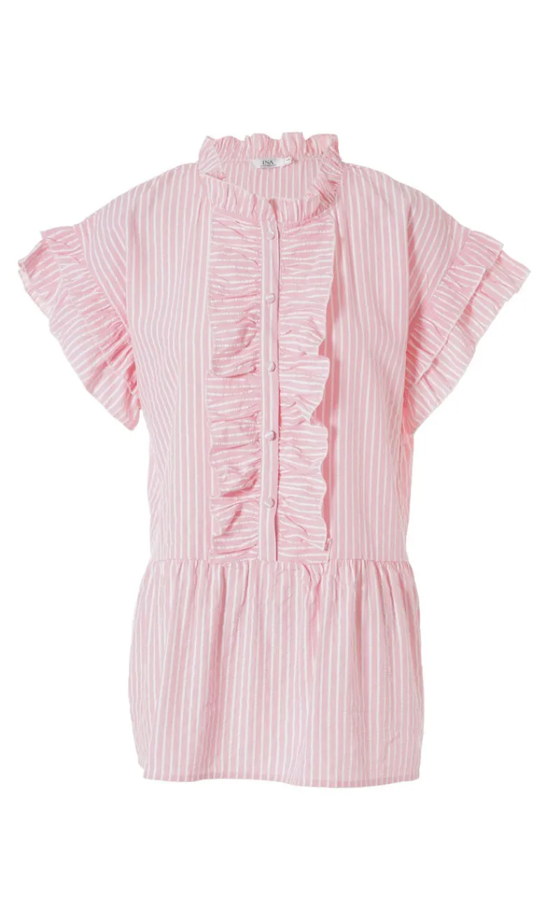 Sale Top - Freya - Pink Striped T-shirts & Toppe