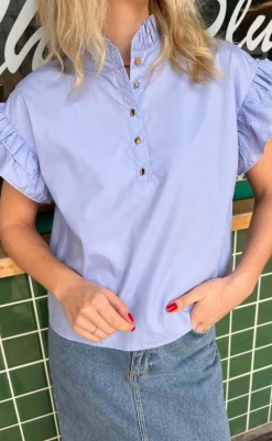 Online Top - Mandy - Mermaid Blue T-shirts & Toppe