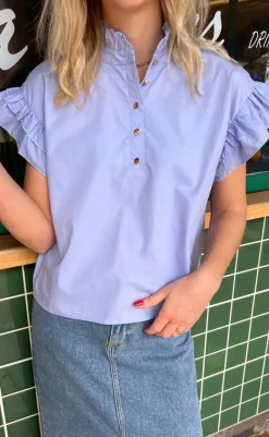 Online Top - Mandy - Mermaid Blue T-shirts & Toppe