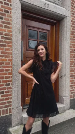 Hot Top - Pia Lace - Black T-shirts & Toppe