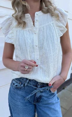 Top - Tania - Cream T-shirts & Toppe