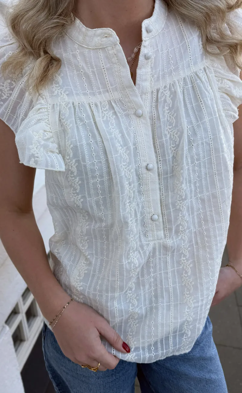 Top - Tania - Cream T-shirts & Toppe