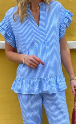 Best Top - Winnie - Blue Striped T-shirts & Toppe