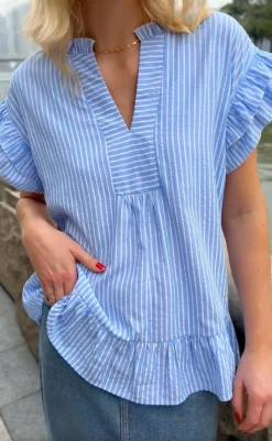 Best Top - Winnie - Blue Striped T-shirts & Toppe