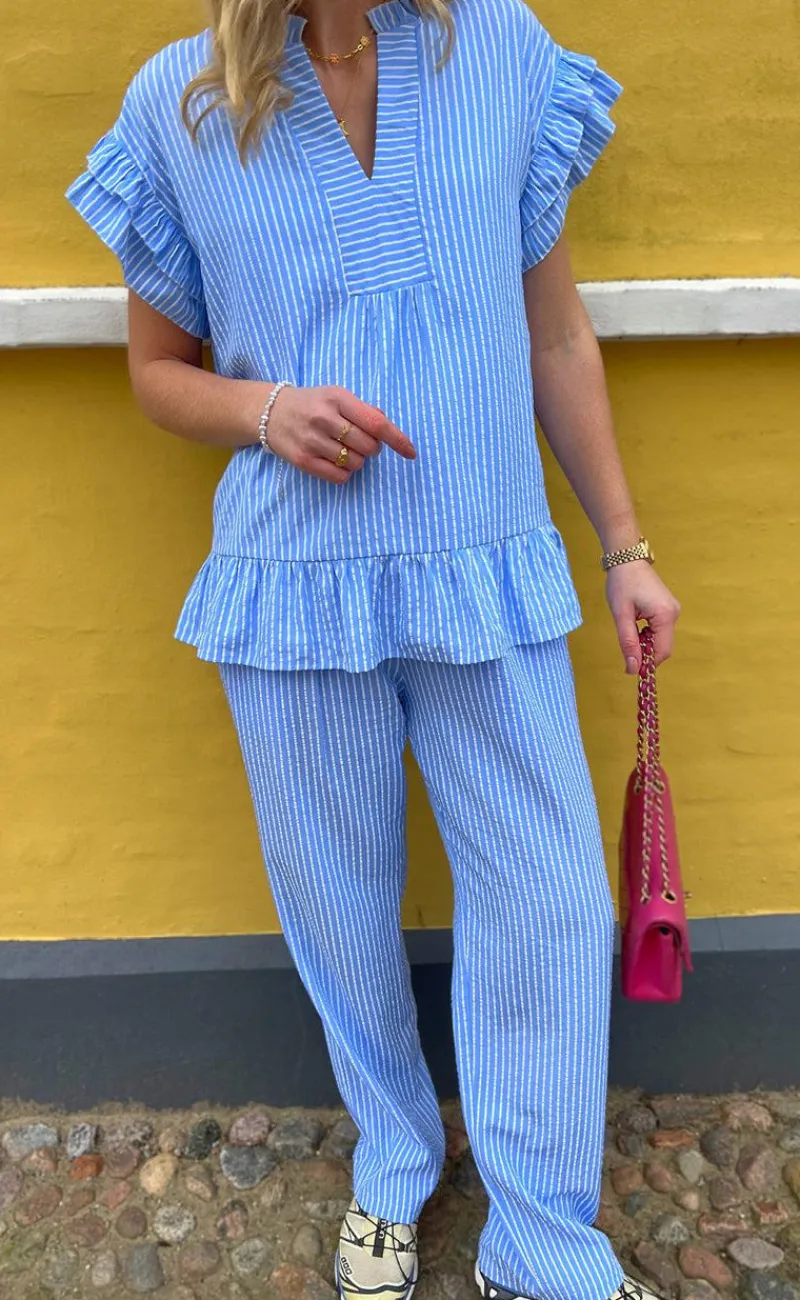 Best Top - Winnie - Blue Striped T-shirts & Toppe