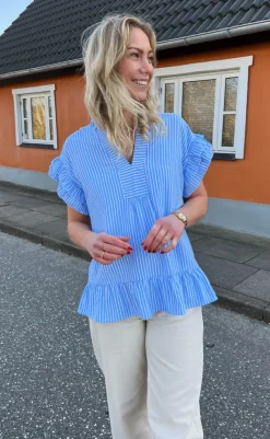 Best Top - Winnie - Blue Striped T-shirts & Toppe