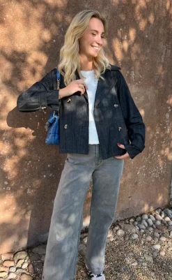 New Trenchcoat / Jakke - Silje - Black Denim Jakker & Frakker|Alt Overtøj