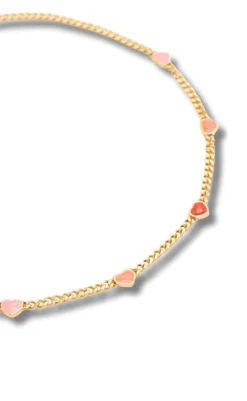 Best Halskæde - Sydney - Pink Hearts Smykker