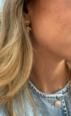 Discount Halskæde - Tiny Hearts - Gold Colour Smykker