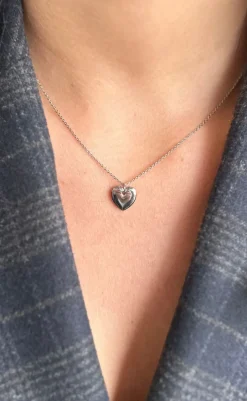 Outlet Halskæde - Houston Heart - Silver Colour Smykker