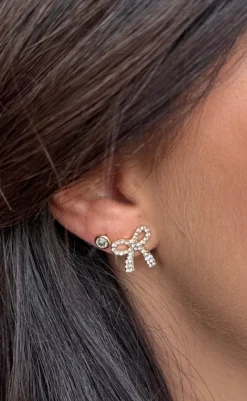 Online Øreringe - Nara Bow - Gold Colour Smykker