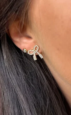 Online Øreringe - Nara Bow - Gold Colour Smykker