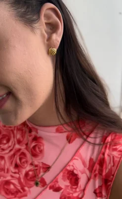 Outlet Øreringe - Shell - Gold Colour Smykker