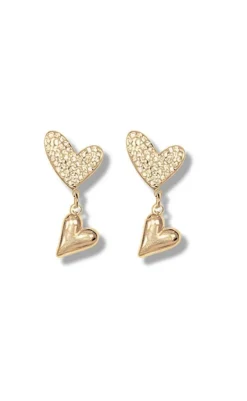 Discount Øreringe - Valencia Heart - Gold Colour Smykker