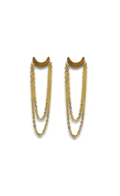 Øreringe - Tirana Moon - Gold Colour Smykker