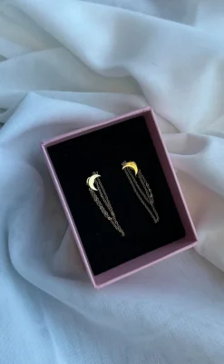 Øreringe - Tirana Moon - Gold Colour Smykker