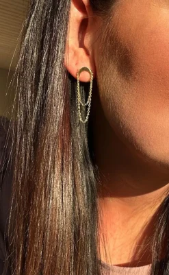 Øreringe - Tirana Moon - Gold Colour Smykker