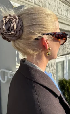 Online Øreringe - Drop Ball - Gold Colour Smykker