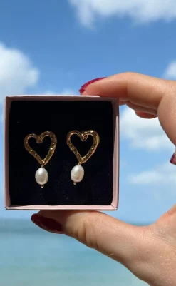 Best Øreringe - Bella Heart - Gold Colour Smykker