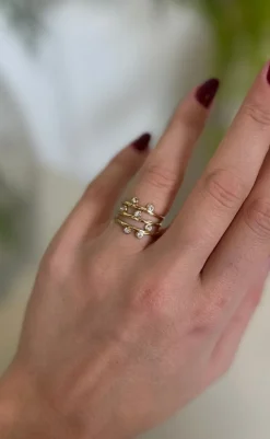 New Ring - Tiff - Gold Colour Smykker