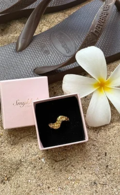 Sale Ring - Helena Hammered - Golden Smykker