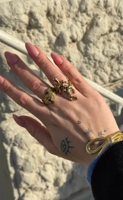 Hot Ring - Emily Big - Gold Colour Smykker