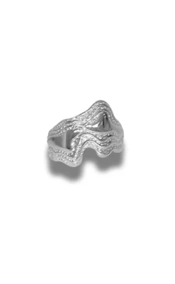 Hot Ring - Line - Silver Colour Smykker