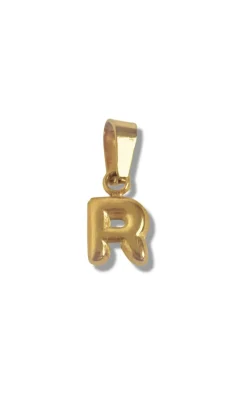 Discount Vedhæng - Chunky Letter - Gold Colour Smykker