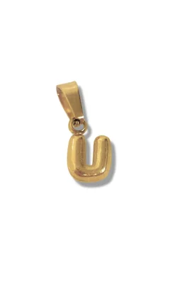 Discount Vedhæng - Chunky Letter - Gold Colour Smykker