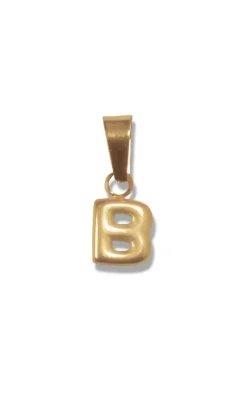 Discount Vedhæng - Chunky Letter - Gold Colour Smykker