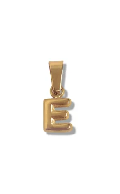 Discount Vedhæng - Chunky Letter - Gold Colour Smykker