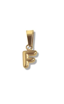 Discount Vedhæng - Chunky Letter - Gold Colour Smykker