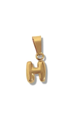 Discount Vedhæng - Chunky Letter - Gold Colour Smykker