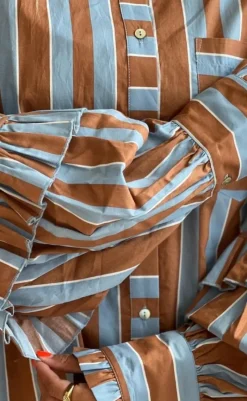 Hot Skjorte - Untitled - Brown/Light Blue Skjorter