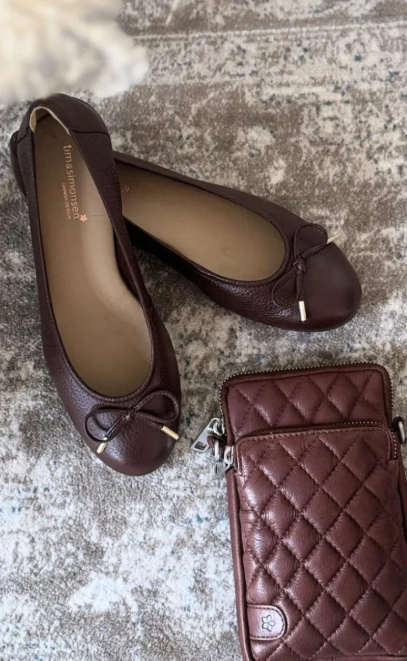 New Tim & Simonsen Ballerinaer - Ditte - Capuccino Loafers & Ballerinaer