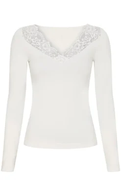 Best Tim & Simonsen Bluse - Belen V-Lace - Panna Bluser
