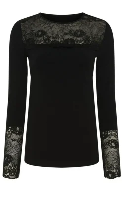 Discount Tim & Simonsen Bluse - Nancy Lacechest - Black Bluser