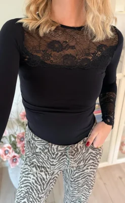 Discount Tim & Simonsen Bluse - Nancy Lacechest - Black Bluser