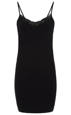 Outlet Tim & Simonsen Kjole - Marylin Fullslip - Black Kjoler