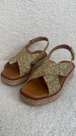 Outlet Tim & Simonsen Sandaler - Sussie - Glitter Oro Sandaler