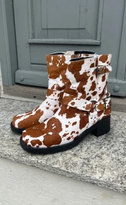 Outlet Tim & Simonsen Støvle - Lora Biker boot - Cow Hair on Støvler