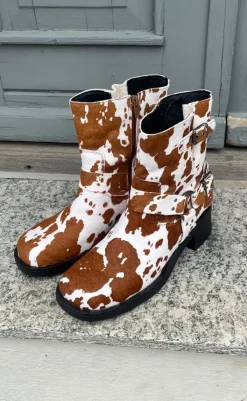 Outlet Tim & Simonsen Støvle - Lora Biker boot - Cow Hair on Støvler