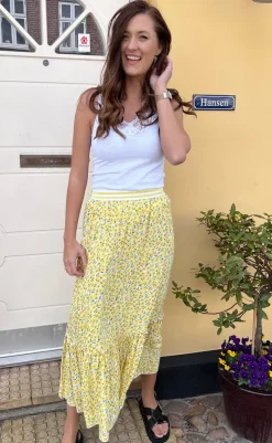 Discount Tim & Simonsen Top - Belen V-Lace - White (vendbar) T-shirts & Toppe